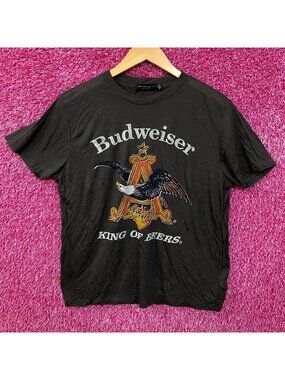 Budweiser King Of Beer American Bald Eagle Logo T-Shirt Medium